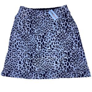Coo‎ Run Women's Black Leopard Print Mini Skirt Size M Casual Short